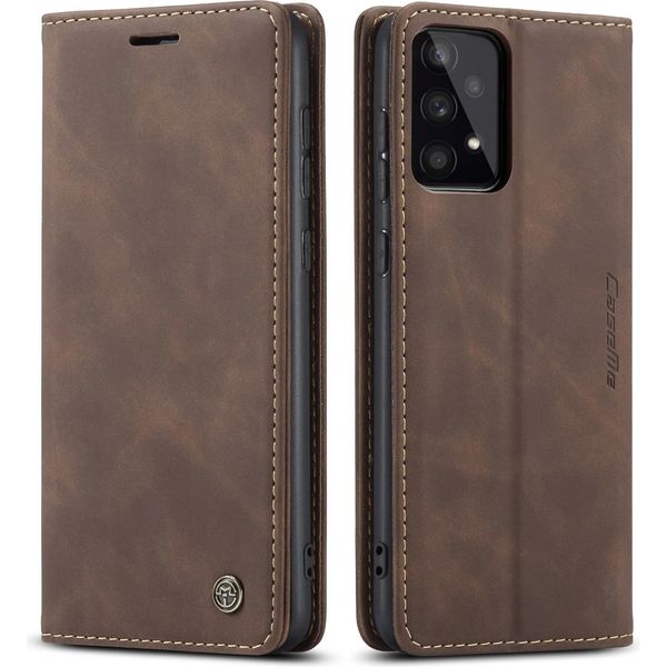Galaxy A33 5G Case, Retro Custodia In Finto Cuoio Con Funzione Stand Per Samsung Galaxy A33 5G Caffè-image