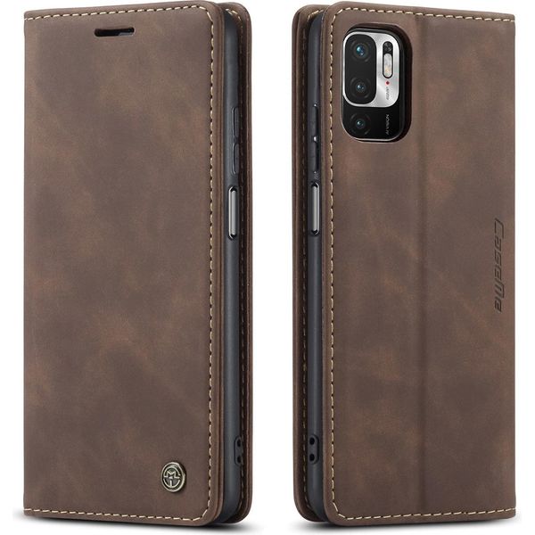 Custodia Redmi Note 10 5G, Retro Custodia In Finto Cuoio Con Funzione Di Stand Cover Protettiva Per Xiaomi Redmi Note 10 5G Caffè-image
