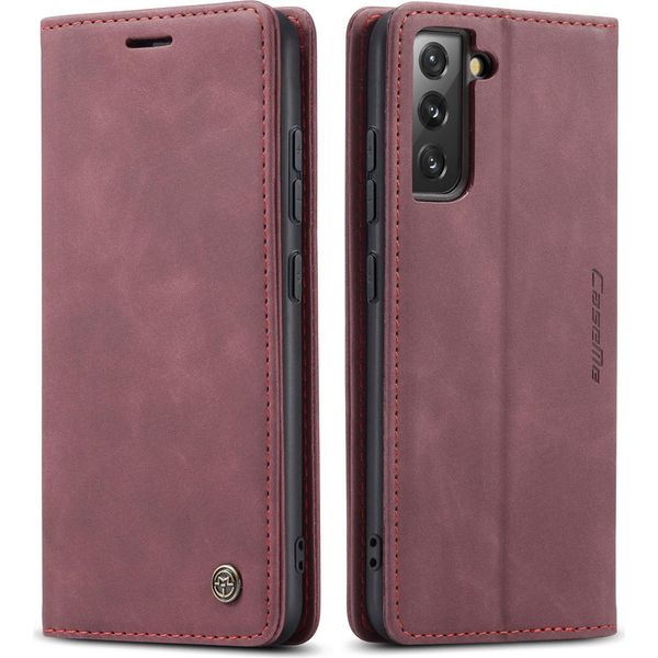Galaxy S22 Plus 5G Case, Retro Custodia In Finto Cuoio Con Funzione Stand Per Samsung Galaxy S22 Plus 5G Rosso-image
