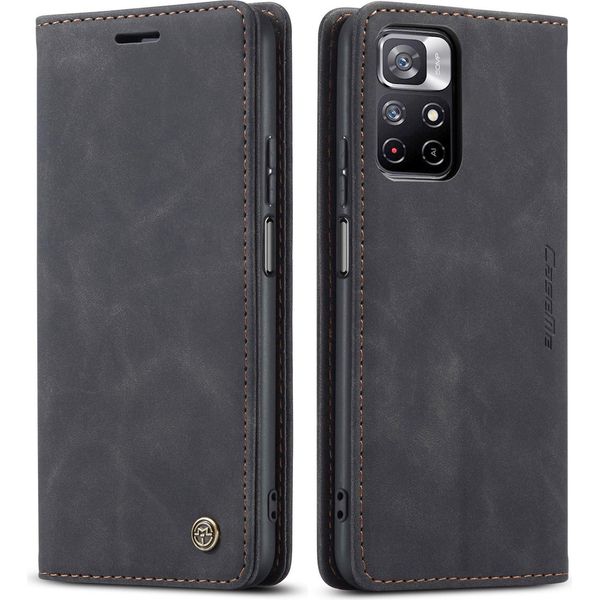 Custodia Redmi Note 11S, Retro Custodia In Finto Cuoio Con Funzione Stand Per Xiaomi Redmi Note 11 4G / Note 11S Nero-image