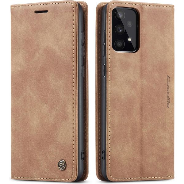 Custodia Galaxy A33 5G, Custodia Retrò In Finto Cuoio Con Funzione Stand Per Samsung Galaxy A33 5G Marrone-image