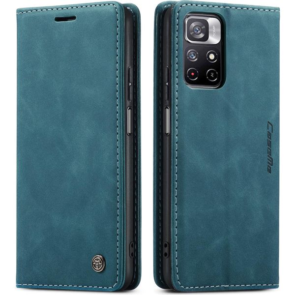 Custodia Redmi Note 11S, Retro Custodia In Finto Cuoio Con Funzione Stand Per Xiaomi Redmi Note 11 4G / Note 11S Blu-image