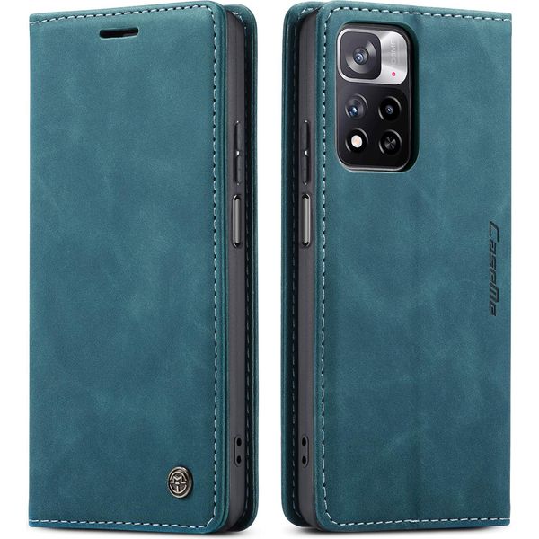 Custodia Redmi Note 11 Pro, Retro Custodia In Finto Cuoio Con Funzione Di Stand Custodia Protettiva Per Xiaomi Redmi Note 11 Pro/Note 11 Pro+ Blu-image