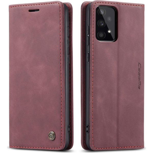 Custodia Galaxy A53 5G, Custodia Retrò In Finto Cuoio Con Funzione Di Supporto Custodia Protettiva Per Samsung Galaxy A53 5G Rosso-image