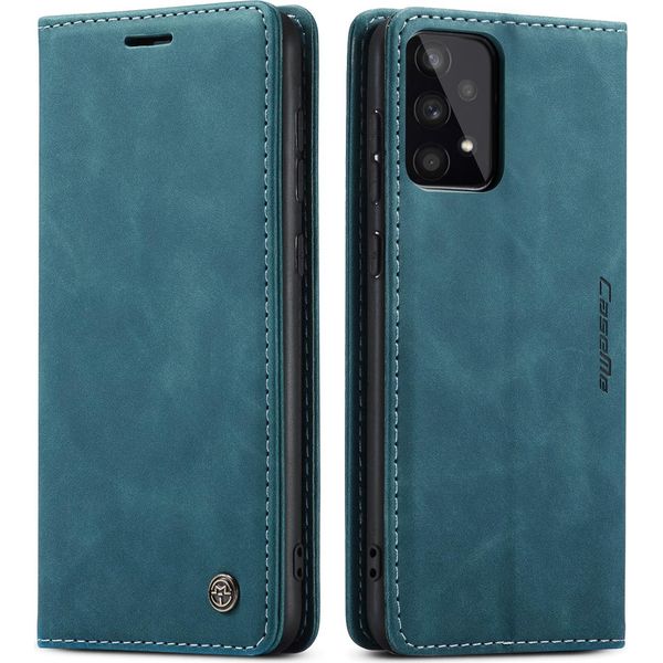 Custodia Galaxy A33 5G, Custodia Retrò In Finto Cuoio Con Funzione Stand Per Samsung Galaxy A33 5G Blu-image