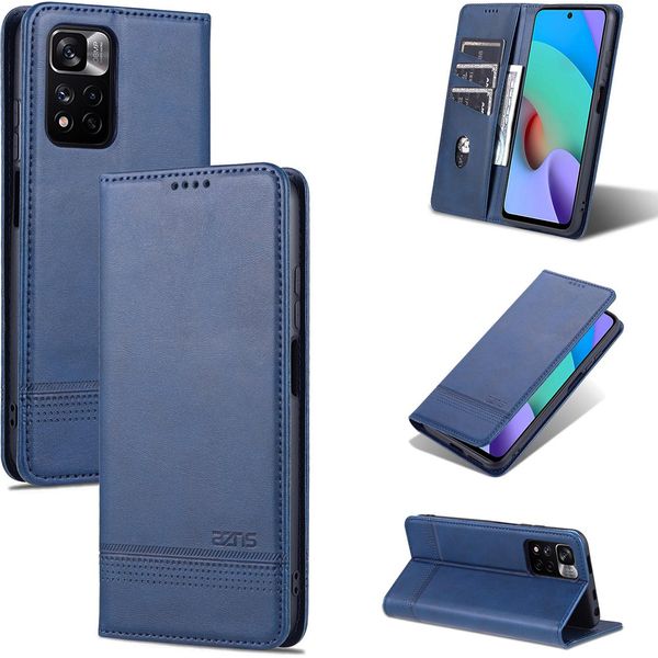 Custodia Redmi Note 11 Pro, Portafoglio Con Chiusura Magnetica E Supporto, Custodia In Pelle Flip Per Xiaomi Redmi Note 11 Pro/Note 11 Pro+ Blu-image