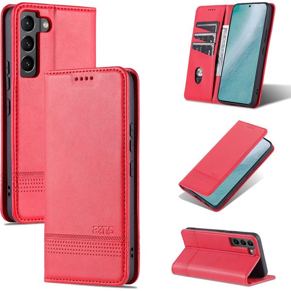 Custodia Galaxy S22 5G, Portafoglio Con Chiusura Magnetica E Supporto, Custodia Flip In Pelle Per Samsung Galaxy S22 5G Rosa-image