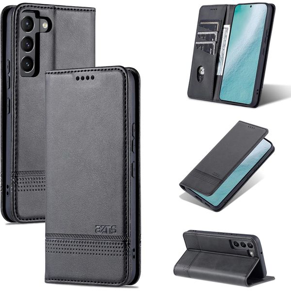 Galaxy S22 Plus 5G Custodia In Pelle, Flip Cover Wallet Case Chiusura Magnetica Stand Cover Protettiva Per Samsung Galaxy S22 Plus 5G Nero-image