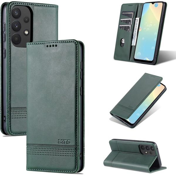 Custodia Galaxy A73 5G, Portafoglio Con Chiusura Magnetica E Supporto, Custodia In Pelle Flip Per Samsung Galaxy A73 5G Verde-image