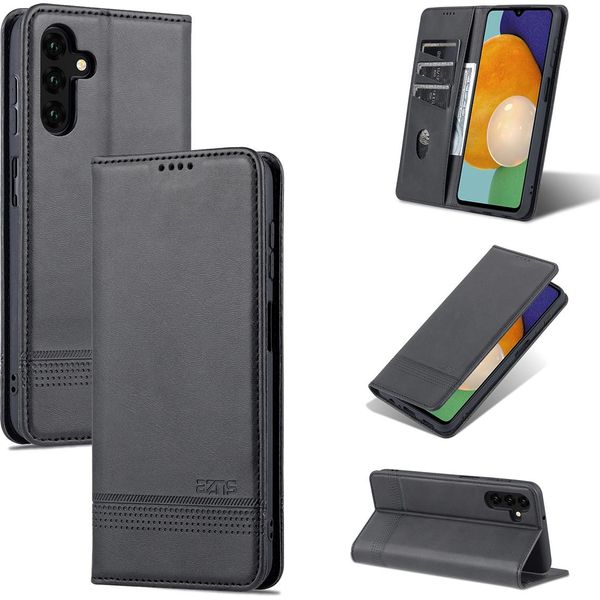 Galaxy A13 5G Custodia In Pelle, Flip Cover Wallet Case Chiusura Magnetica Stand Custodia Protettiva Per Samsung Galaxy A13 5G Nero-image