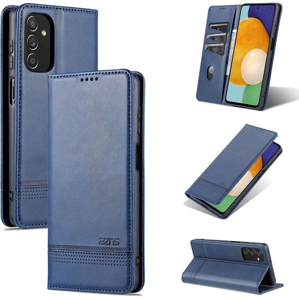 Custodia Galaxy M52 5G, Portafoglio Con Chiusura Magnetica E Supporto, Custodia Flip In Pelle Per Samsung Galaxy M52 5G Blu-image