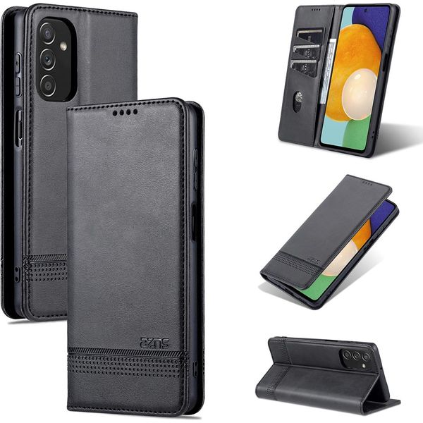 Galaxy M52 5G Custodia In Pelle, Flip Cover Wallet Case Chiusura Magnetica Stand Cover Protettiva Per Samsung Galaxy M52 5G Nero-image