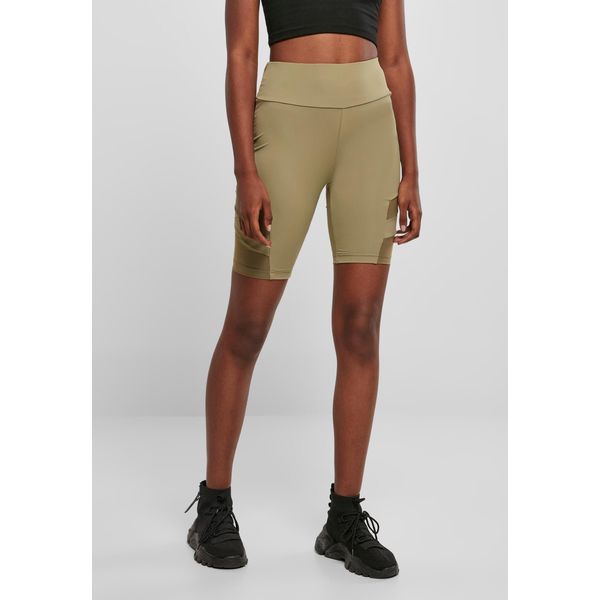 Urban Classics TB4354 | Pantaloncini Da Ciclismo A Vita Alta In Rete - Colore: Khaki - Taglia: L-image