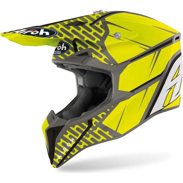 Casco Da Motocross Airoh Wraap Idol, Gelb Opaco, Xl (61/62)-image