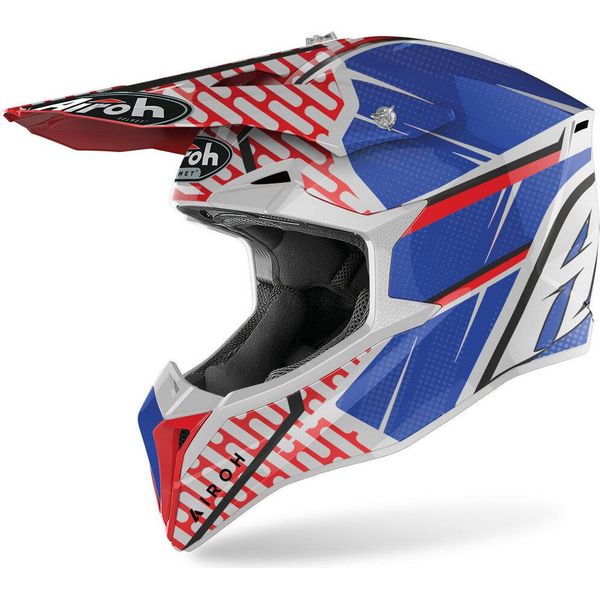 Casco Da Motocross Airoh Wraap Idol, Rot/Blau, S (55/56)-image