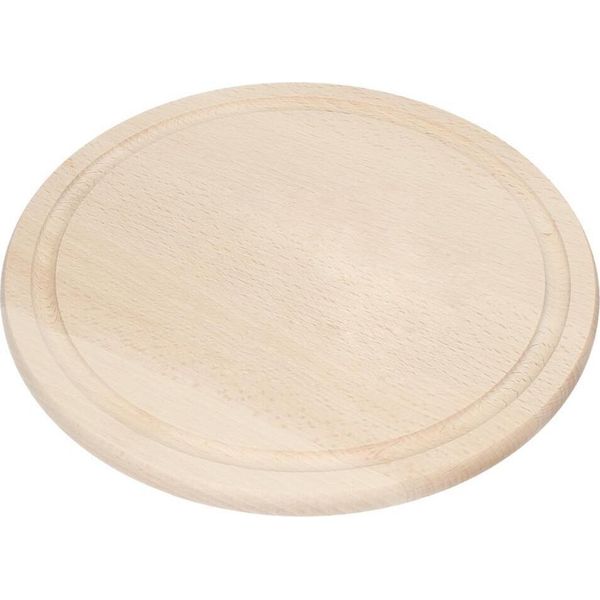 Tagliere In Legno "Woody"" Rotondo - Robusto Tagliere In Legno Con Spessore Di 13 Mm - Ideale Per La Cucina E La Colazione - Natura"-image