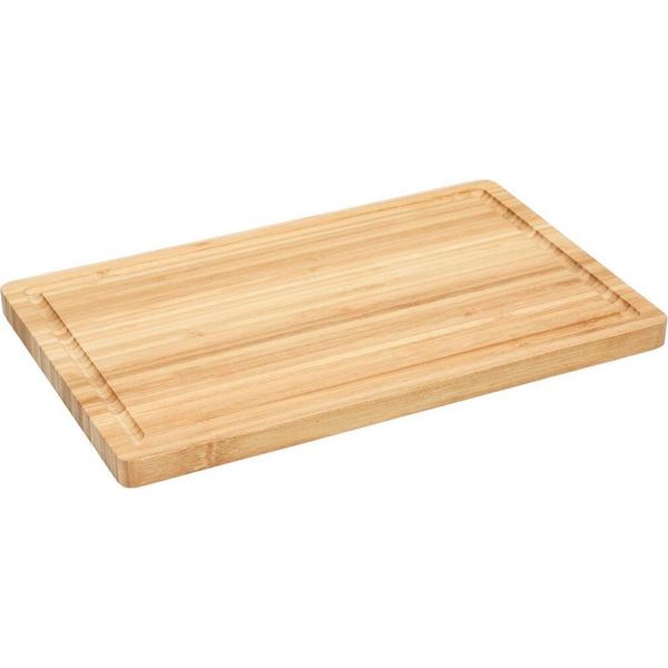 Tagliere 32 Cm "Bamboo"" Rettangolo - Tagliere In Legno Di Bambù Di Alta Qualità Con Scanalatura Per Il Succo - Robusto E Delicato Sui Coltelli - Natura"-image