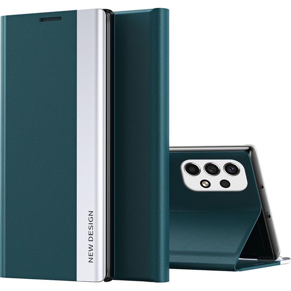 Custodia Galaxy A23 4G, Custodia Magnetica In Finto Cuoio Con Funzione Stand Per Samsung Galaxy A23 4G Verde-image