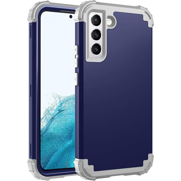 Custodia Per Samsung Galaxy S23+ Hybrid 3In1 Pc E Tpu Antiurto, Custodia Resistente Blu Scuro-image