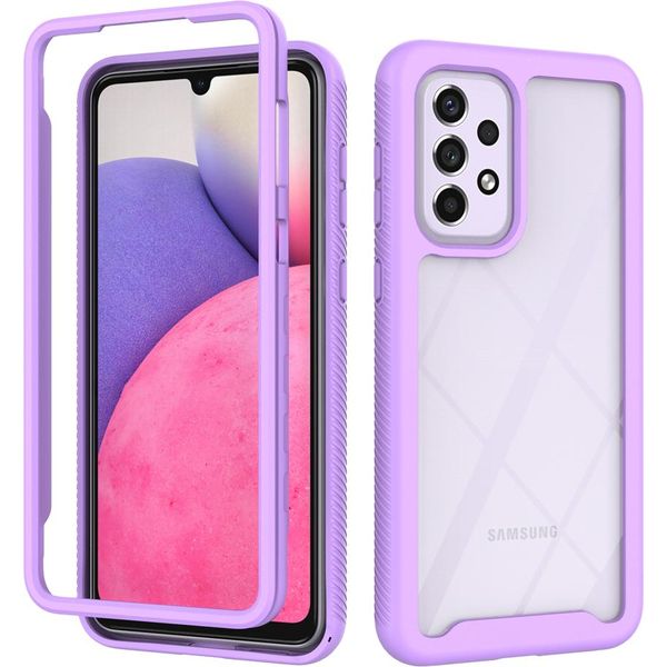 Galaxy A33 5G Case, Hybrid Transparent Back Cover, Rugged Tpu Bumper, Shockproof Case Per Samsung Galaxy A33 5G Purple-image