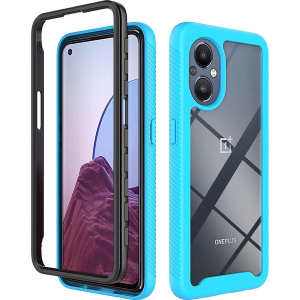 Custodia Oneplus Nord N20 5G, Copertura Posteriore Trasparente Ibrida, Paraurti In Tpu Robusto, Custodia Impermeabile Per Oneplus Nord N20 5G Blu-image
