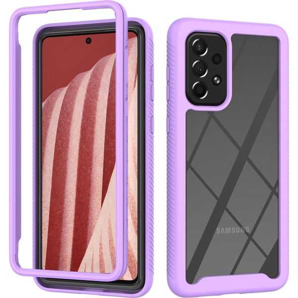 Galaxy A73 5G Case, Hybrid Transparent Back Cover, Rugged Tpu Bumper, Custodia Antiurto Per Samsung Galaxy A73 5G Purple-image