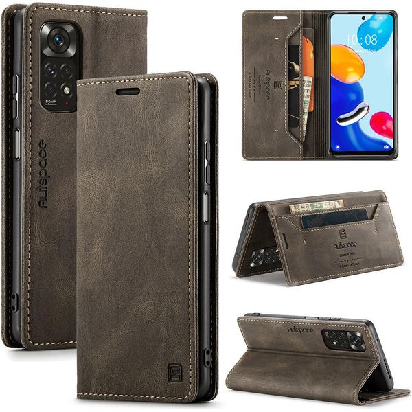 Custodia Redmi Note 11S, Retro Custodia In Finto Cuoio, Stand E Custodia Protettiva Per Xiaomi Redmi Note 11 4G / Note 11S Kupfer-image