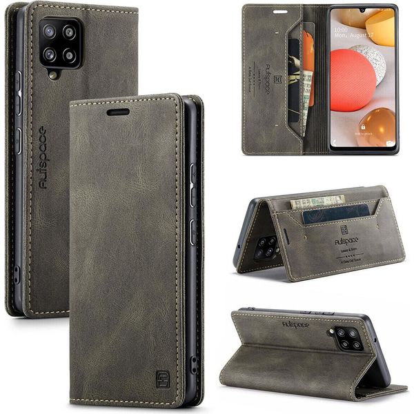 Samsung Galaxy A42 5G Custodia, Retro Custodia In Finto Cuoio, Supporto E Custodia Protettiva Per Samsung Galaxy A42 5G Kupfer-image