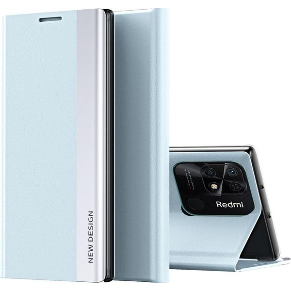Custodia Redmi 10C, Custodia Flip Stand Magnetica In Finto Cuoio Per Xiaomi Redmi 10C Verde-image
