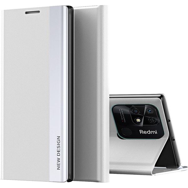 Custodia Redmi 10C, Custodia Flip Stand Magnetica In Finto Cuoio Per Xiaomi Redmi 10C Nero-image