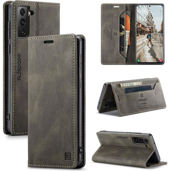 Samsung Galaxy S21 Fe 5G Case, Retro Custodia In Finto Cuoio, Stand E Custodia Protettiva Per Samsung Galaxy S21 Fe 5G Kupfer-image
