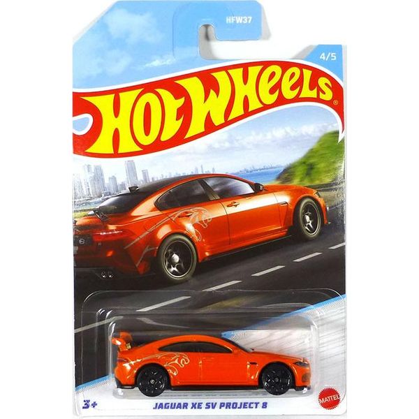 Mattel HFW37; HDH15 - Hot Wheels A Tema Auto 2018 Jaguar Xe Sv Project 8-image