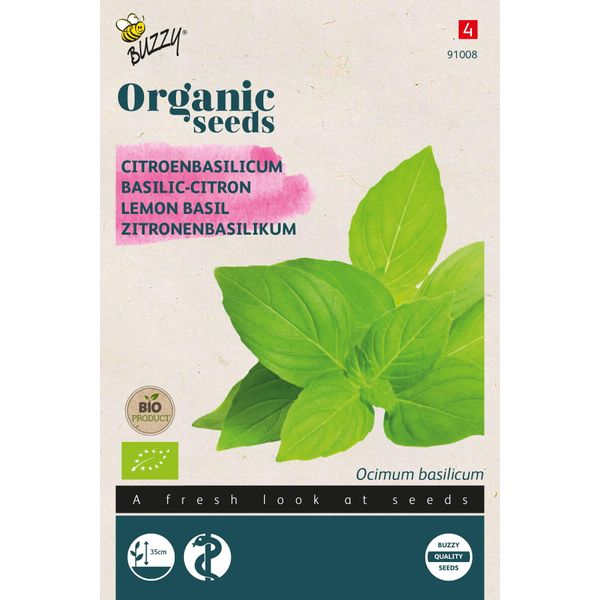 Buzzy Basilico Limone Biologico - Semi Biologici - Circa 0,5 Gr | Buzzy_91008-image