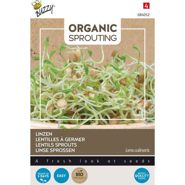 Buzzy Lenticchia Germogliata Biologica - Semi Biologici - Circa 30 Gr | Buzzy_084052-image