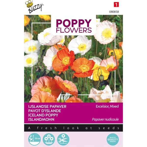 Buzzy Fiori Di Papavero Islanda Semi Di Papavero - Circa 0,5 Gr | Buzzy_080858-image