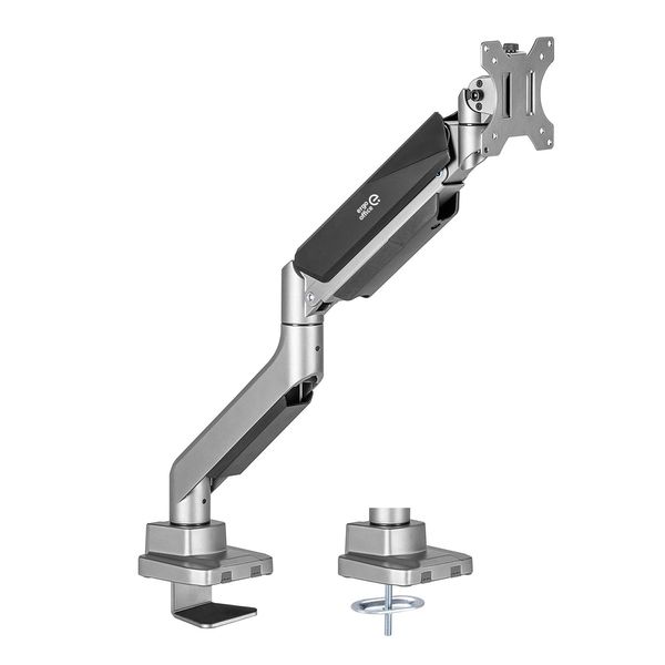 Supporto Per Monitor A 1 Piega Con Molla A Gas Supporto Da Scrivania A Doppio Braccio Braccio Per Monitor Da 17-35" Orientabile Inclinabile Ruotabile Vesa 75X75 100X100 Fino A 15 Kg"-image