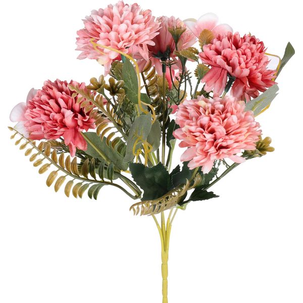 3 Pezzi Fiori Artificiali Fiori Di Seta Ortensia Fiori Artificiali Crisantemo Decorazione Fiori Finti Per Decorazione Da Tavolo Centrotavola Festa Casa Ufficio Vaso Decorazione Da Tavolo (Rosa)-image