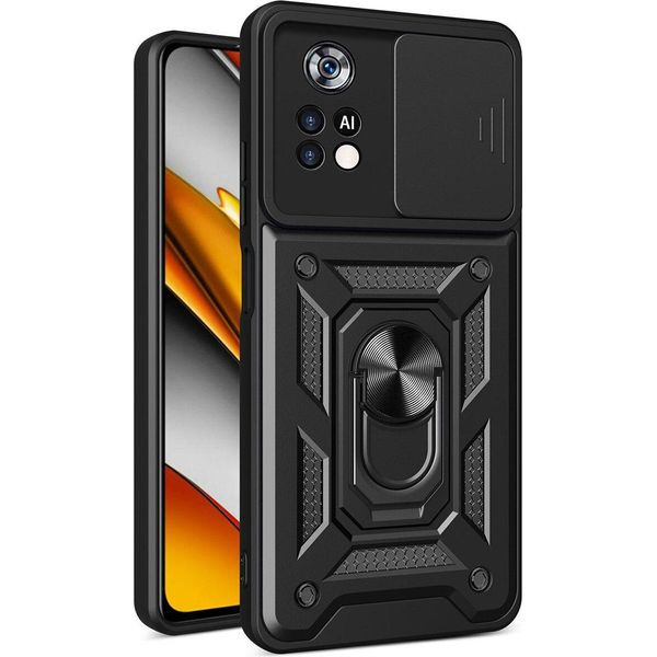 Xiaomi Poco X4 Pro 5G Custodia Con Anello, Supporto, Protezione Fotocamera, Paraurti In Tpu, Custodia In Silicone Per Xiaomi Poco X4 Pro 5G Nero-image