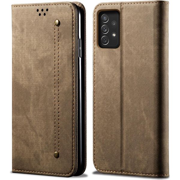 Custodia Galaxy A33 5G, Custodia A Portafoglio In Pelle Con Chiusura Magnetica E Supporto Per Samsung Galaxy A33 5G Khaki-image