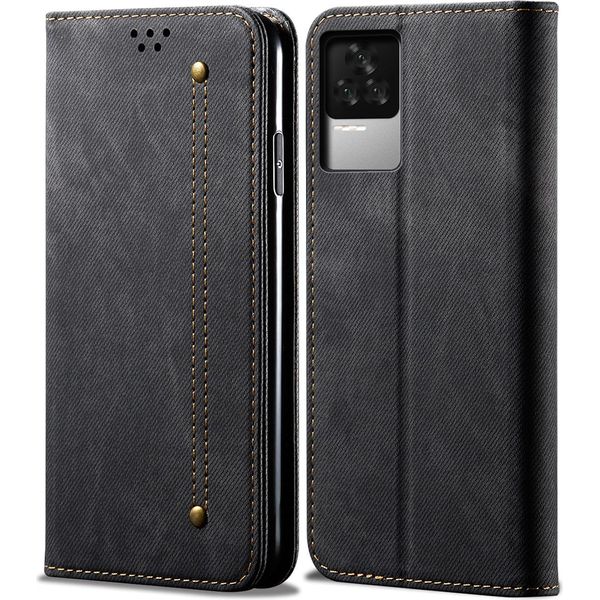 Custodia Redmi K50 Pro, Custodia Protettiva In Pelle Flip Bookstyle Con Supporto Per Xiaomi Redmi K50 Pro Nero-image