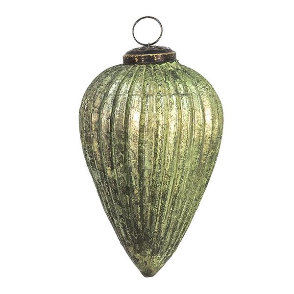 Clayre & Eef Guaina Di Natale Xl Ø 9 Cm In Vetro Verde-image