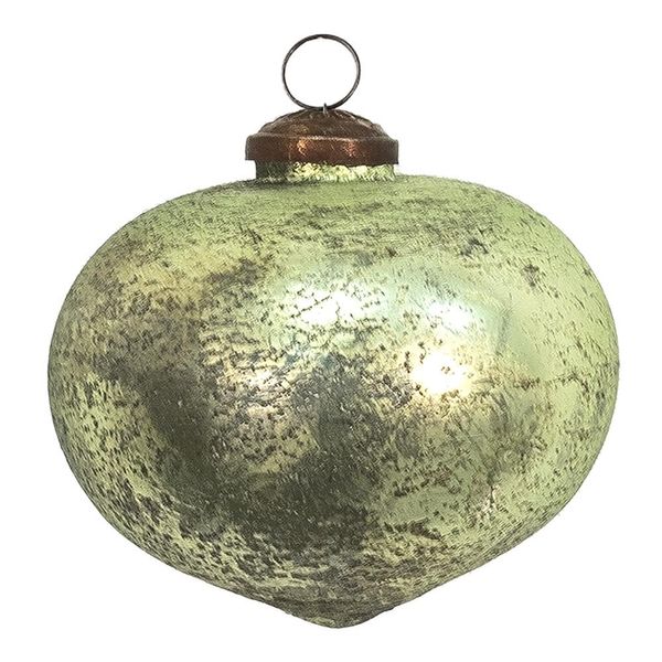 Guaina Natalizia Clayre & Eef Ø 10 Cm In Vetro Verde-image