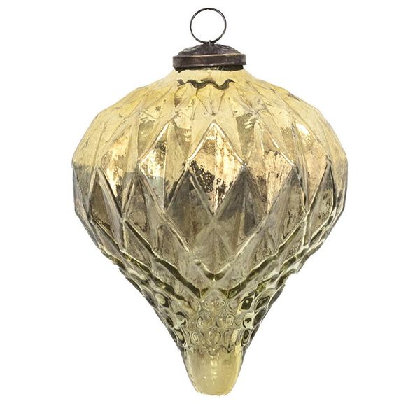 Guaina Natalizia Clayre & Eef Ø 13 Cm In Vetro Color Oro-image