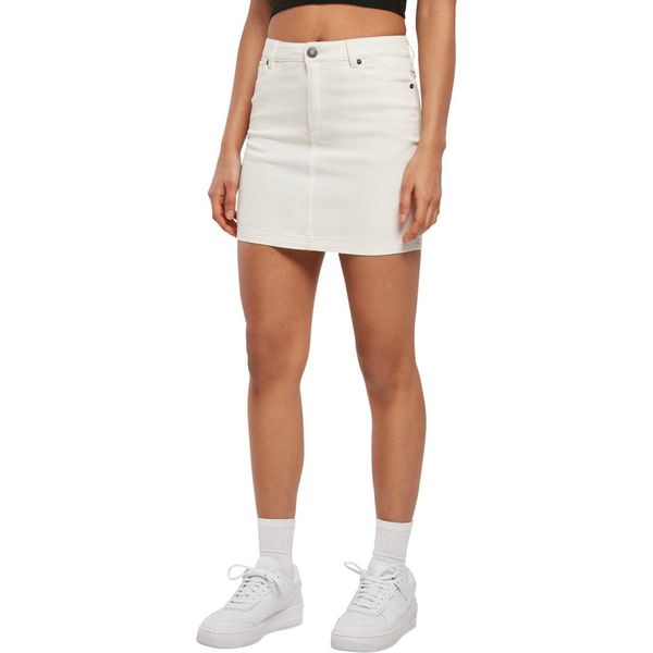 Urban Classics Donna Stretch Denim Mini Rock Offwhite - W29-image