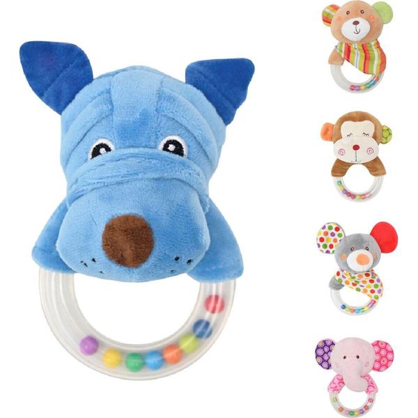 Lorelli Sonaglio Per Bambini Peluche 13 Cm Sonaglio Anello Presa Peluche Peluche Zona Rughe Blu-image