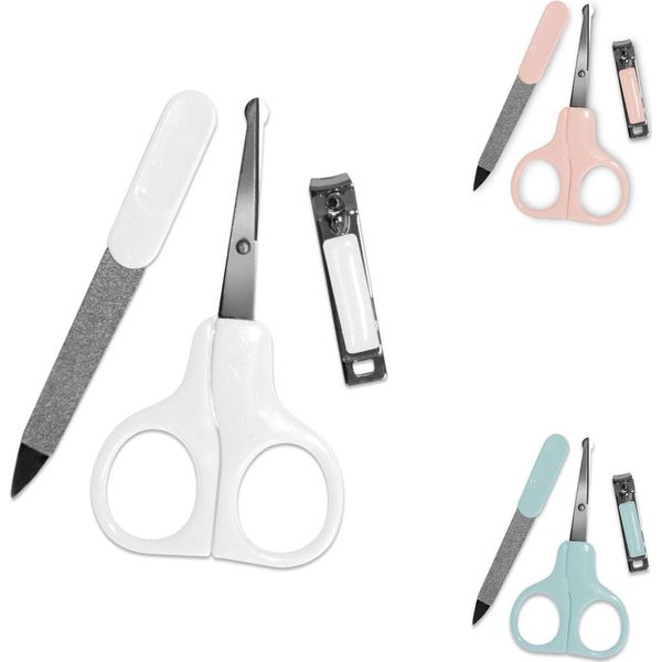 Baby Care Set Manicure Per Bambini Set Per La Cura Delle Unghie Forbici Per Unghie, Tagliaunghie, Lima Per Unghie Bianco-image