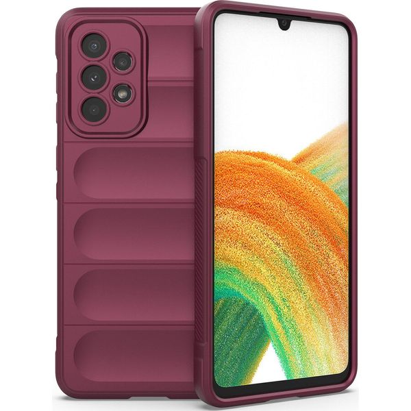 Custodia Samsung A33 5G, Custodia Protettiva In Silicone Tpu Morbido Antiurto Per Samsung Galaxy A33 5G Borgogna-image