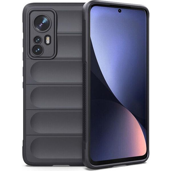 Custodia Xiaomi 12 / 12X, Custodia Protettiva In Silicone Tpu Morbido Antiurto Per Xiaomi 12/Xiaomi 12X Grigio Scuro-image