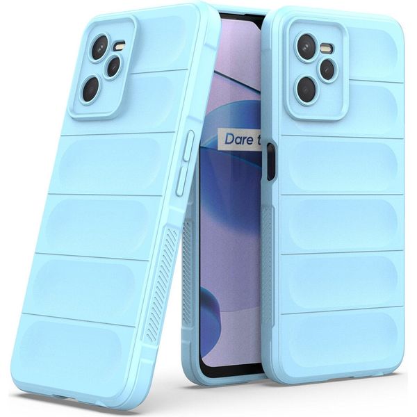 Oppo Realme C35 Custodia, Custodia Protettiva In Silicone Tpu Morbido Antiurto Per Oppo Realme C35 Blu-image