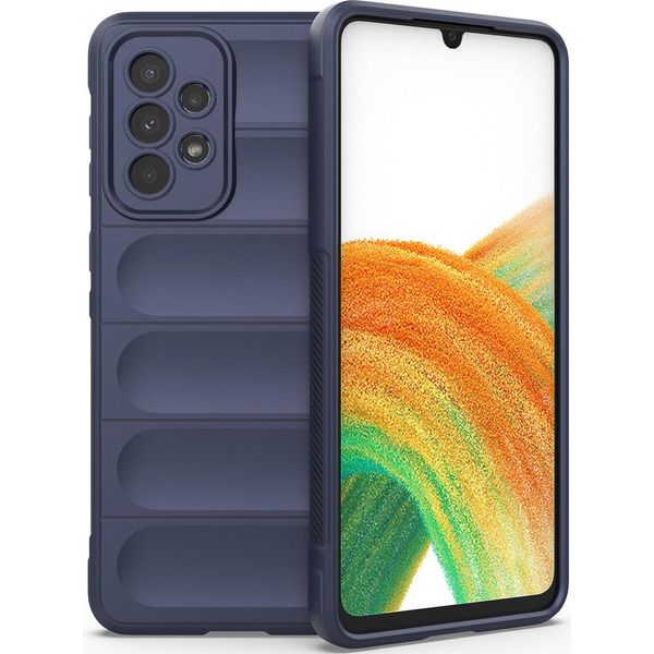 Custodia Samsung A33 5G, Custodia Protettiva In Silicone Tpu Morbido Antiurto Per Samsung Galaxy A33 5G Blu Scuro-image
